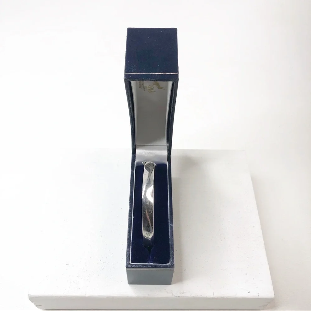Sterling Silver NJS 925 Hinge Bracelet W/ Gift Box